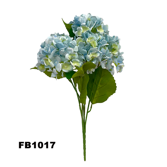PARTY JOY 6 heads Silk Hydrangea Branch Artificial Flowers Bridal Bouquet for Wedding Office Party Garden Home Crafts DIY INS Decor (FB1017)