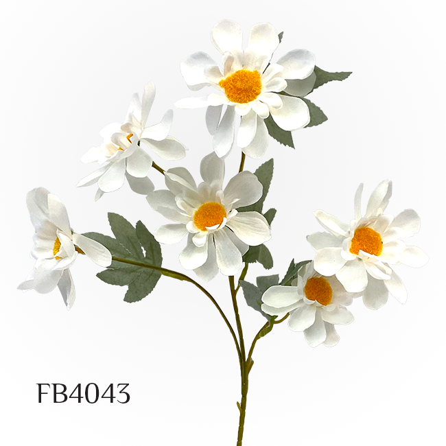 6 Heads Silk Daisy Artificial Flower Sunflower Bouquet Wedding Home Vase Floral Arrangement Table Decor Living Room Photo Props (FB4043)