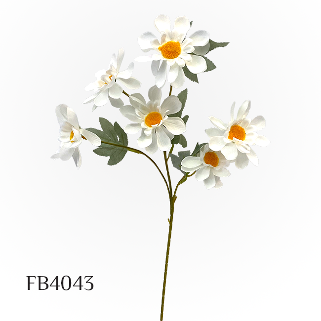 6 Heads Silk Daisy Artificial Flower Sunflower Bouquet Wedding Home Vase Floral Arrangement Table Decor Living Room Photo Props (FB4043)