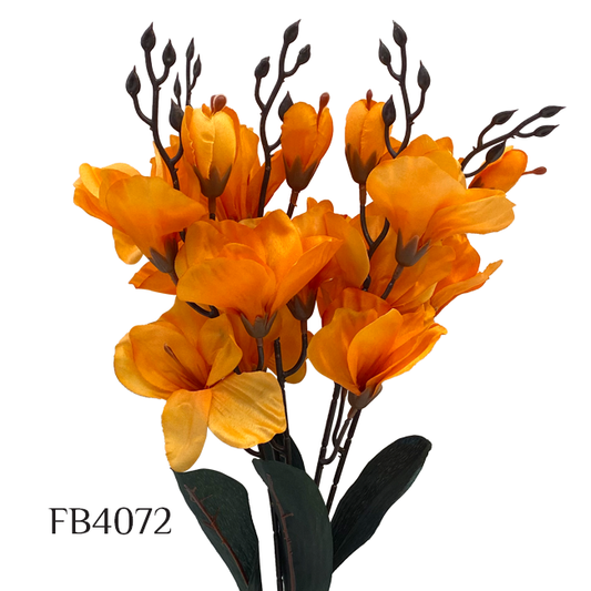 Artificial Magnolia Flower Silk Flowers 6 Branches Faux Flower Bouquet Home Wedding Decoration Home Decor Party Garden Office (FB4072)