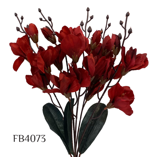 Artificial Magnolia Flower Silk Flowers 6 Branches Faux Flower Bouquet Home Wedding Decoration Home Decor Party Garden Office (FB4073)