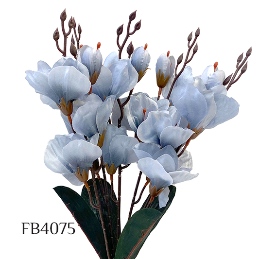 Artificial Magnolia Flower Silk Flowers 6 Branches Faux Flower Bouquet Home Wedding Decoration Home Decor Party Garden Office (FB4075)