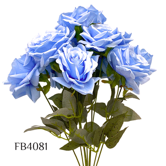 Artificial Rose  Flower Silk Flowers 9 Branches Faux Flower Bouquet Home Wedding Decoration Home Decor Party Garden Office (FB4081)