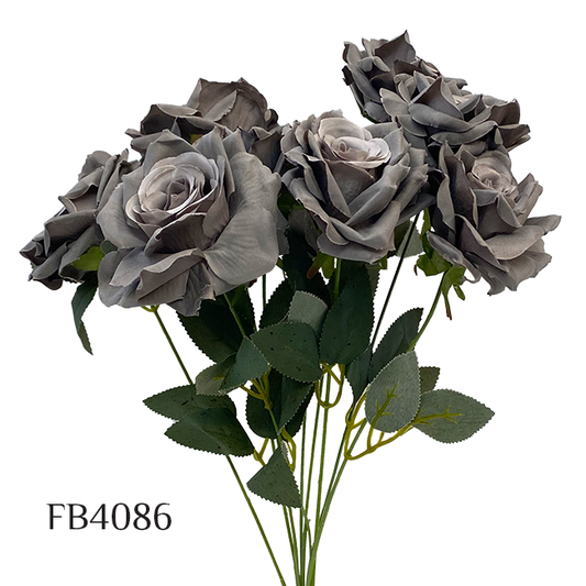 Artificial Rose  Flower Silk Flowers 9 Branches Faux Flower Bouquet Home Wedding Decoration Home Decor Party Garden Office (FB4086)
