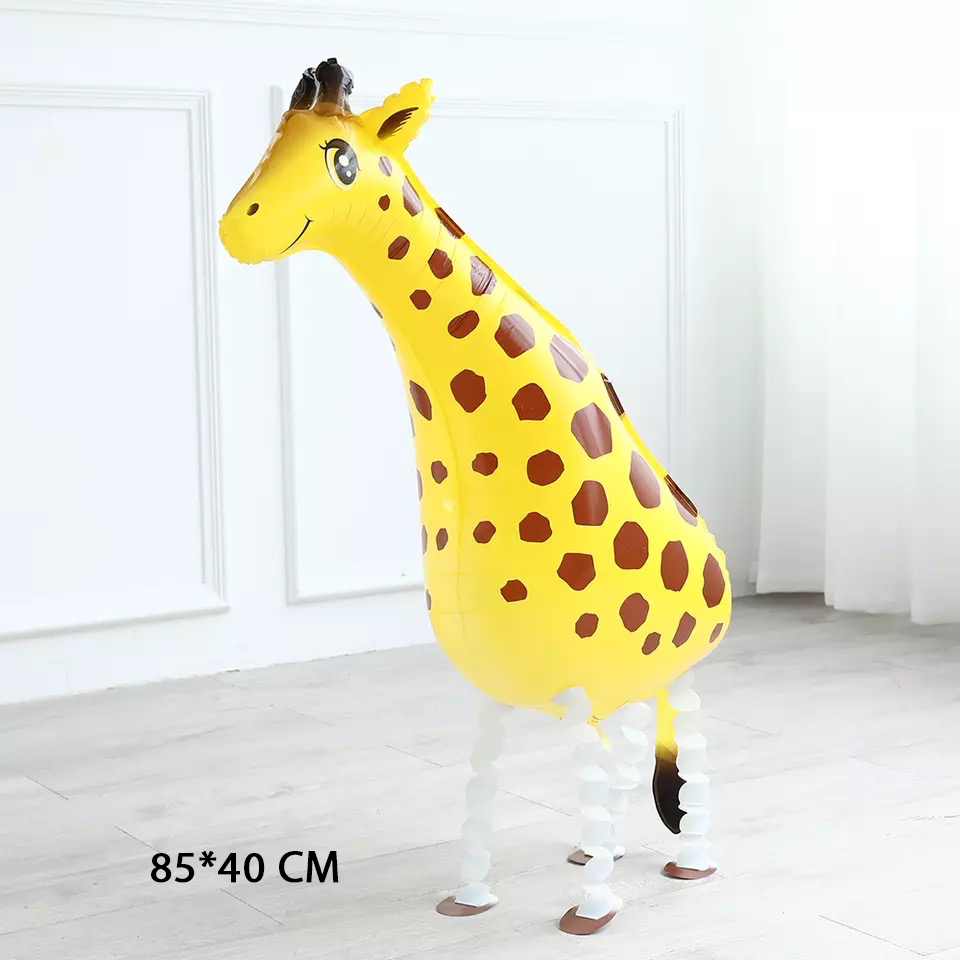 Jungle Cartoon Animal Balloon Rabbit Fox Penguin Hippo Tiger Crocodile Alluminum Foil Balloon Zoo Party Children's Toy