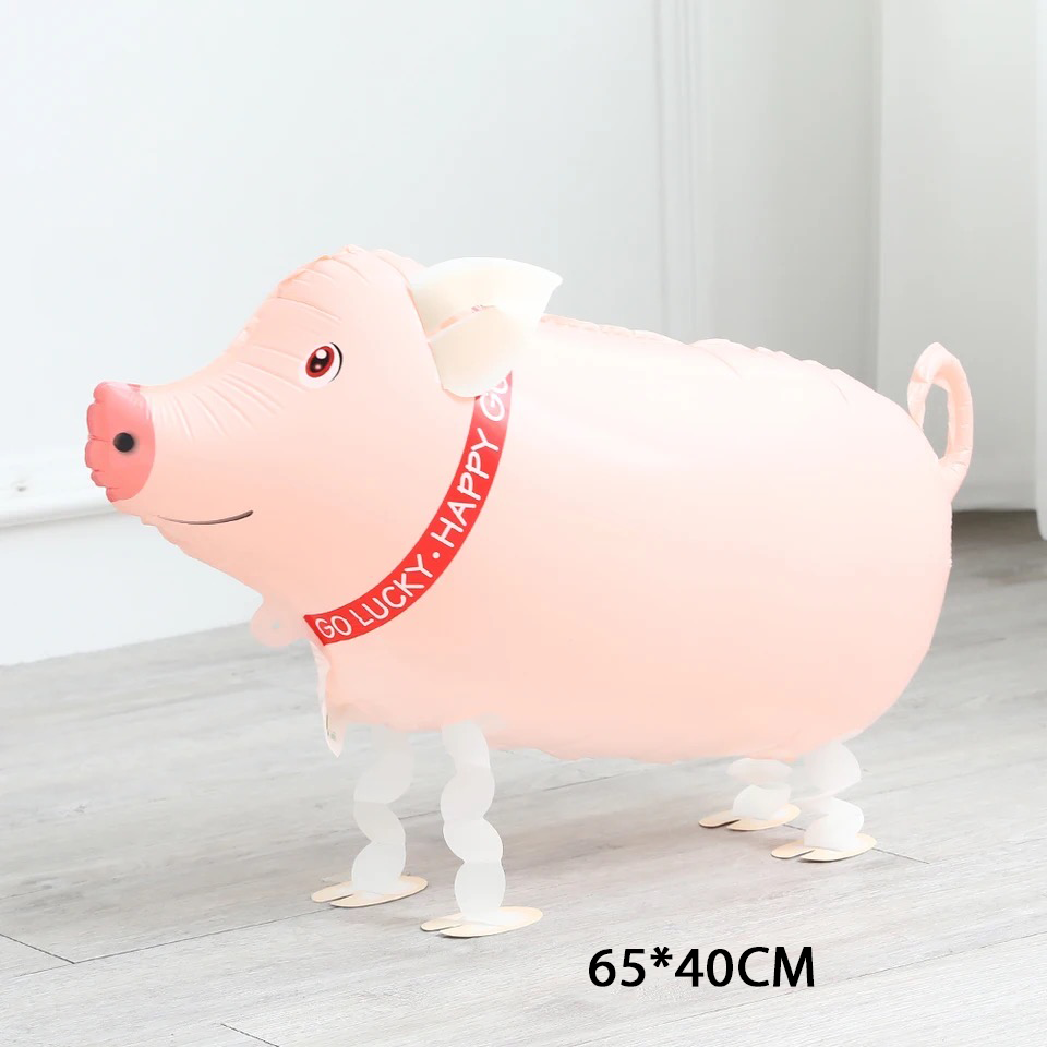 Jungle Cartoon Animal Balloon Rabbit Fox Penguin Hippo Tiger Crocodile Alluminum Foil Balloon Zoo Party Children's Toy