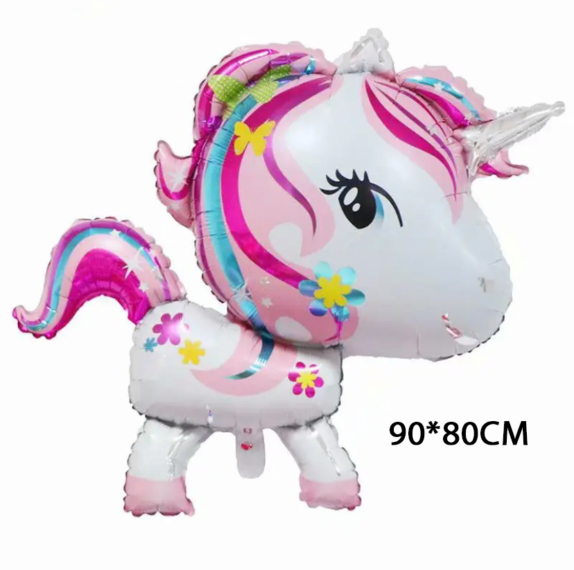 Butterfly And Unicorn Baby Shark Photo Frame Hot air Foil Balloons