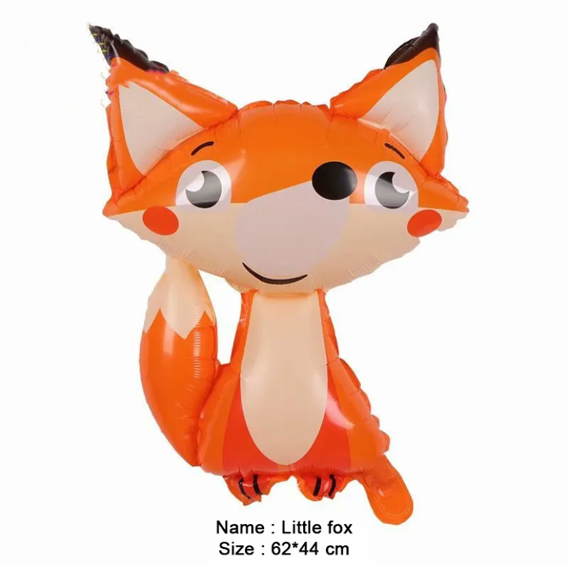 Jungle Cartoon Animal Balloon Rabbit Fox Penguin Hippo Tiger Crocodile Alluminum Foil Balloon Zoo Party Children's Toy