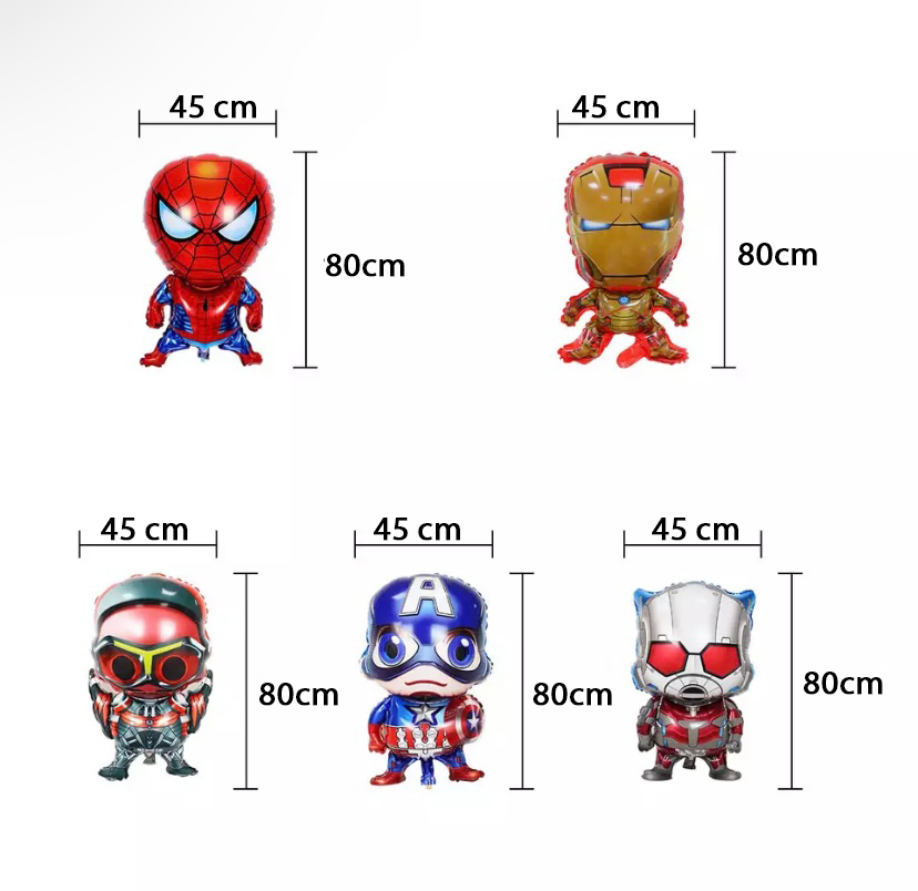 Superman Amongus Ant-man Captain America Falcon Spider-man Airplain Foil Balloons
