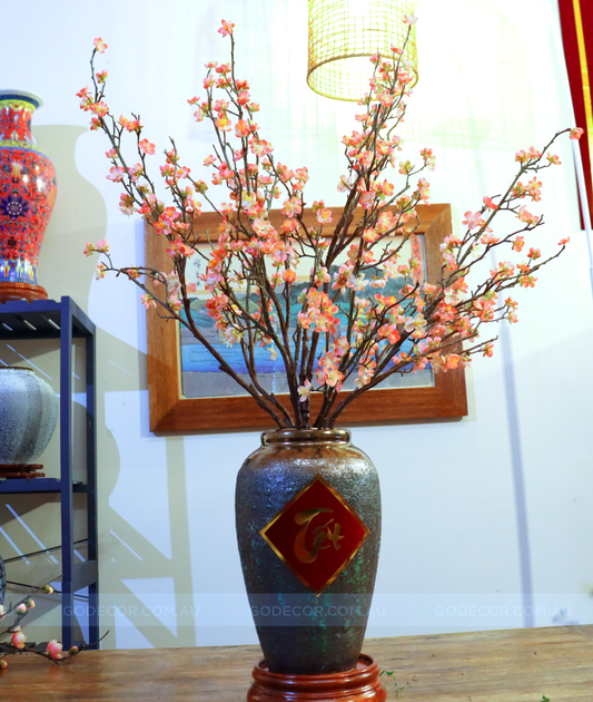 87CM Artificial Flower Plum Blossom In Vase (ARAZ1)