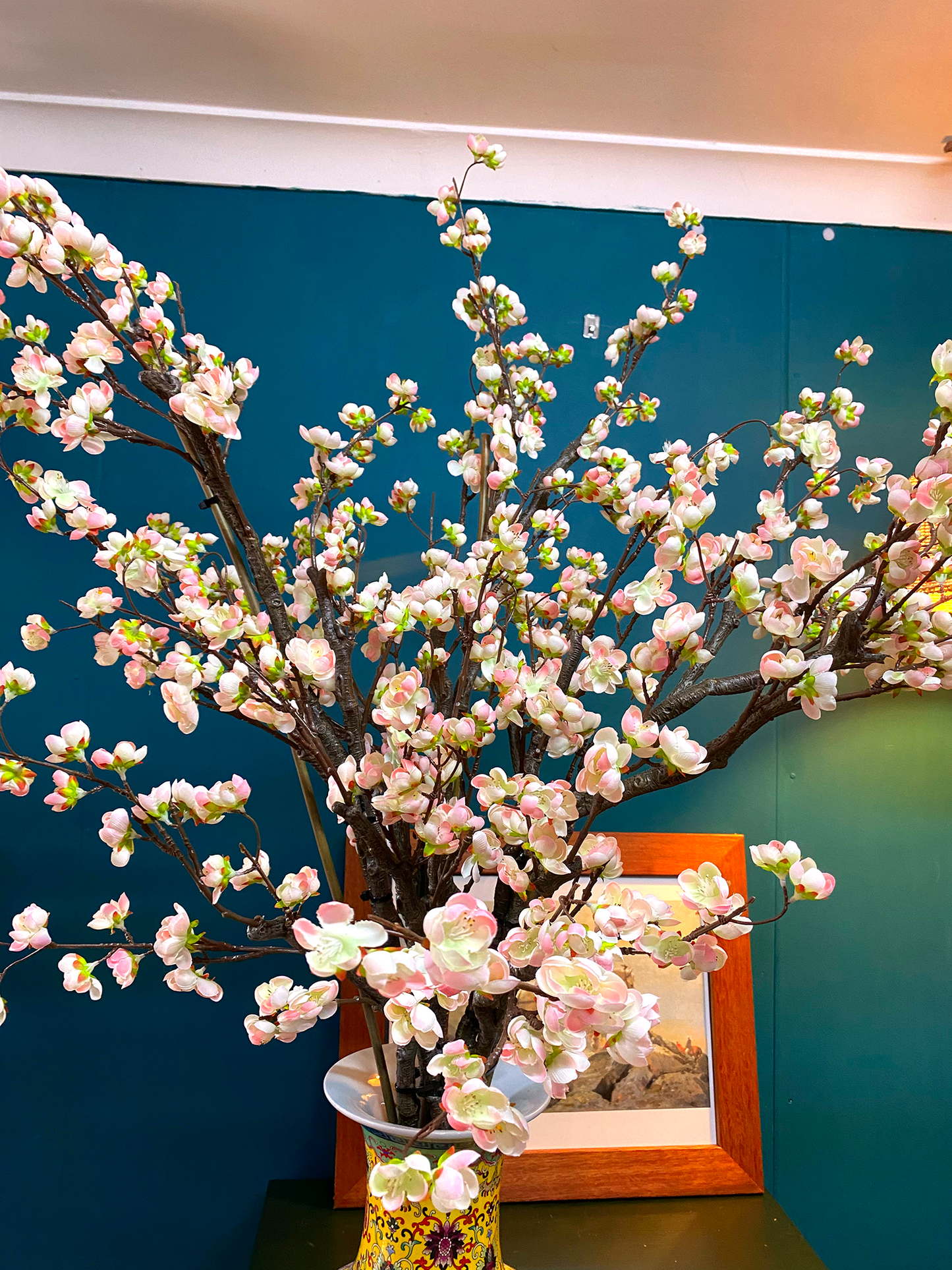 1.6m Tall Artificial Flowers Arrangement Plum Blossom In Giant Floor Vase (GV04)