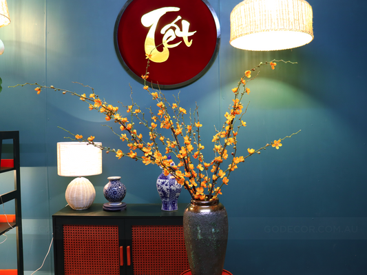 1M Tall Artificial Flowers Arrangement Plum Blossom in Vase (ARBD1)
