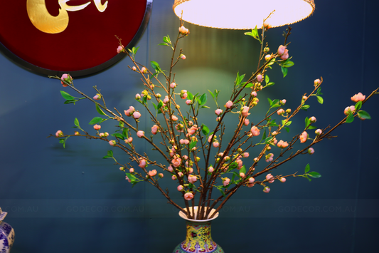 1.1M Tall Artificial Flowers Arrangement Cherry Blossom In Vase (ARCP1)