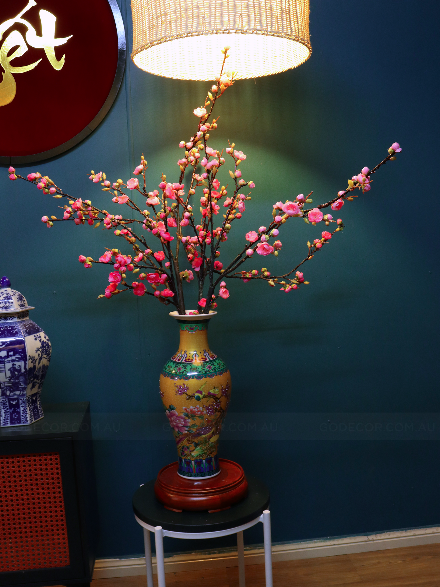 1.14M Tall Artificial Flowers Plum Blossom in Vase (ARBJ1)