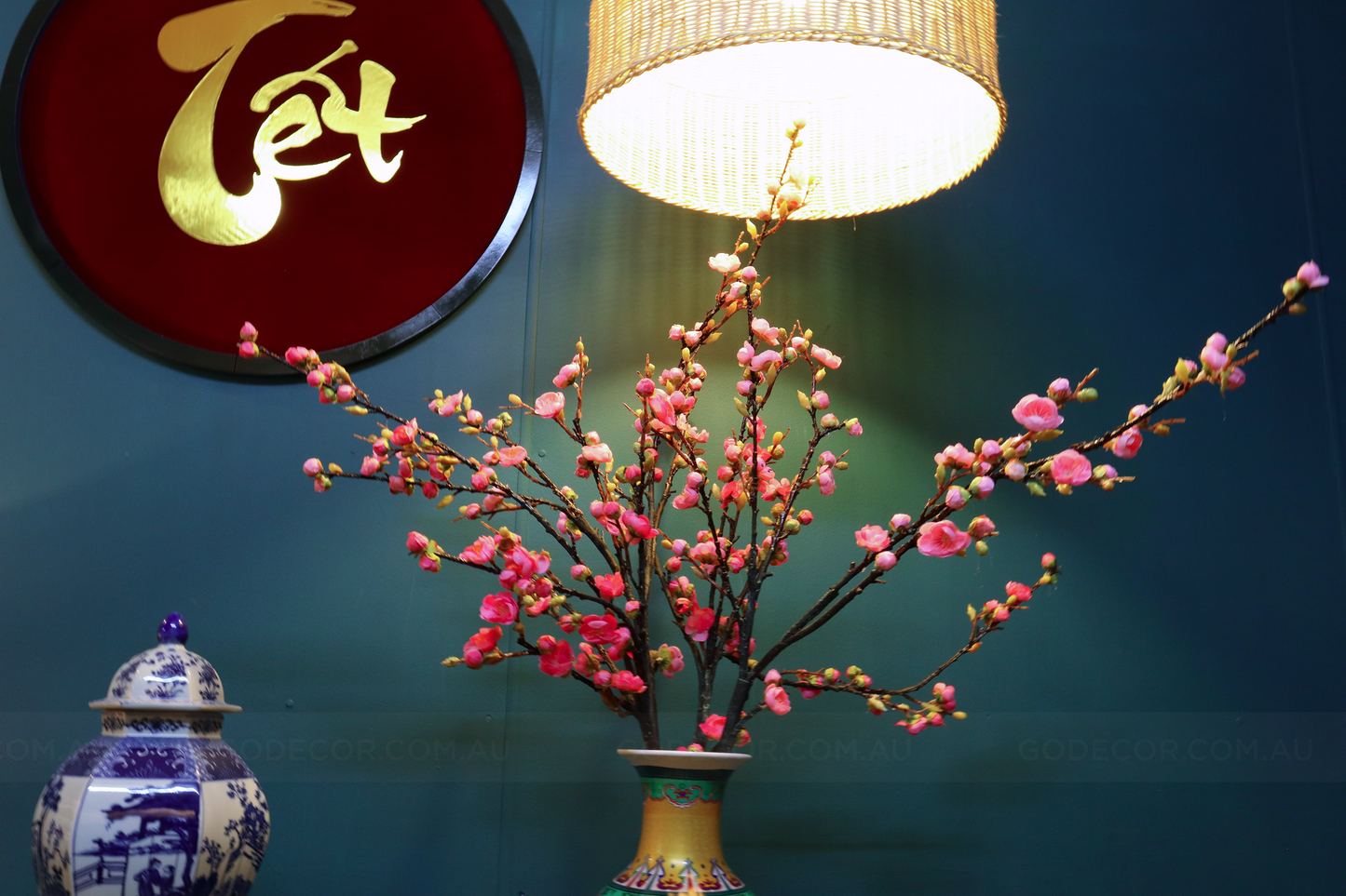 1.14M Tall Artificial Flowers Plum Blossom in Vase (ARBJ1)