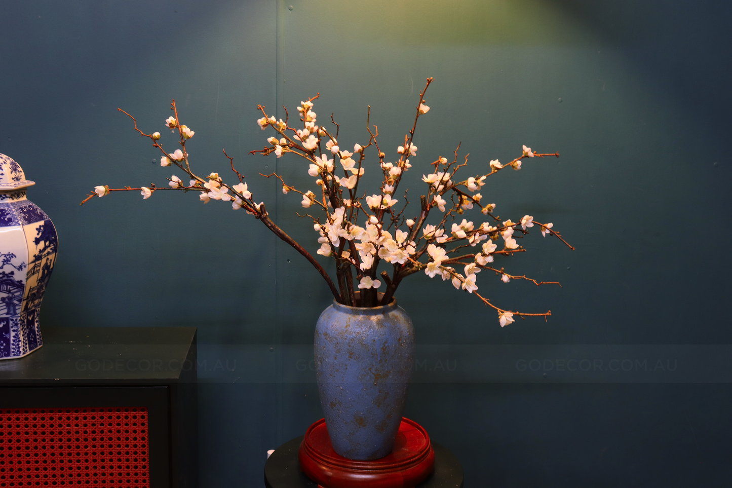 67CM Tall Artificial Flower Arrangement Plum Blossom In Vase(ARBE2)