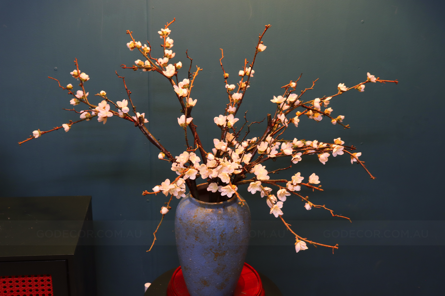 67CM Tall Artificial Flower Arrangement Plum Blossom In Vase(ARBE2)