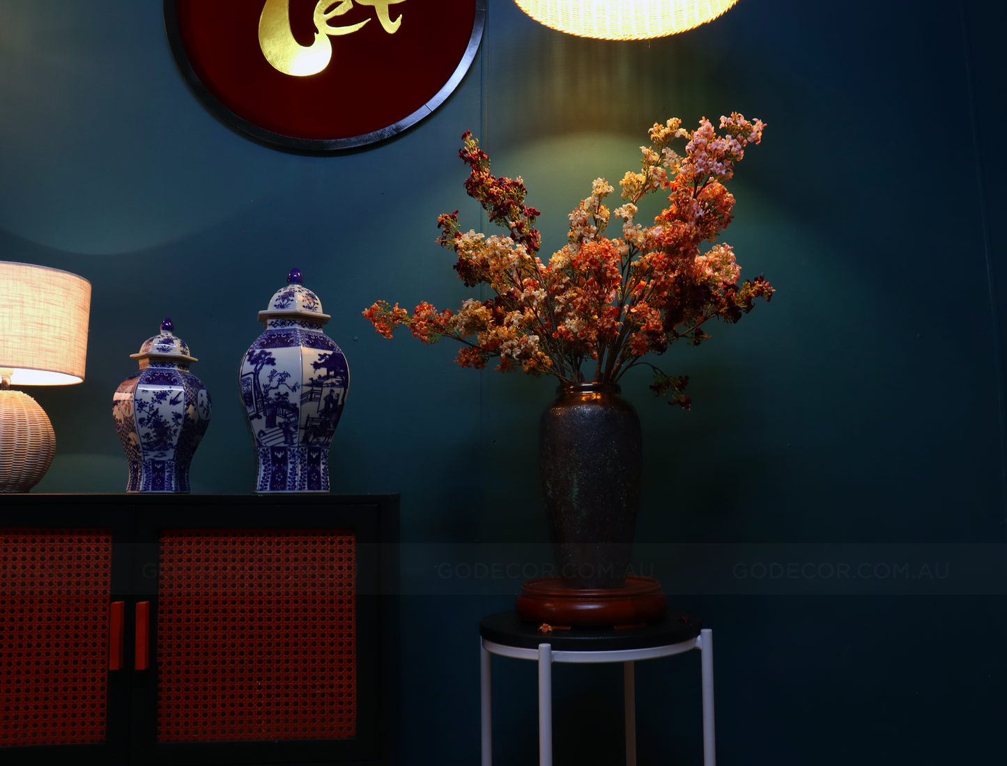 85CM Tall Artificial Flower Arrangement Boutique Of Flowers In Vase (ARCD1)