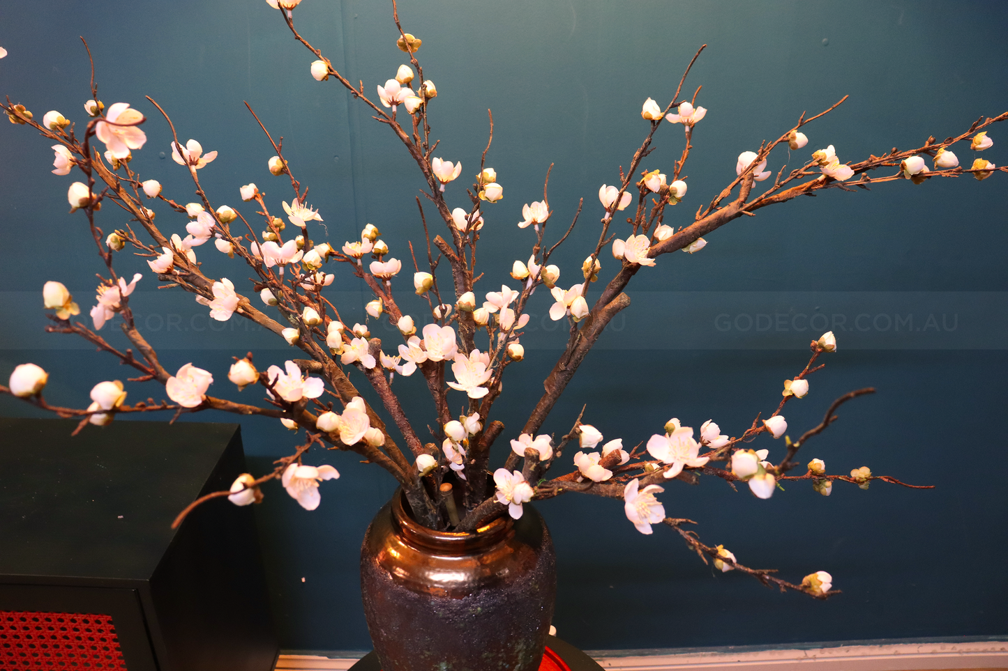 Artificial Flower Plum Blossom In Vase (ARCU1)