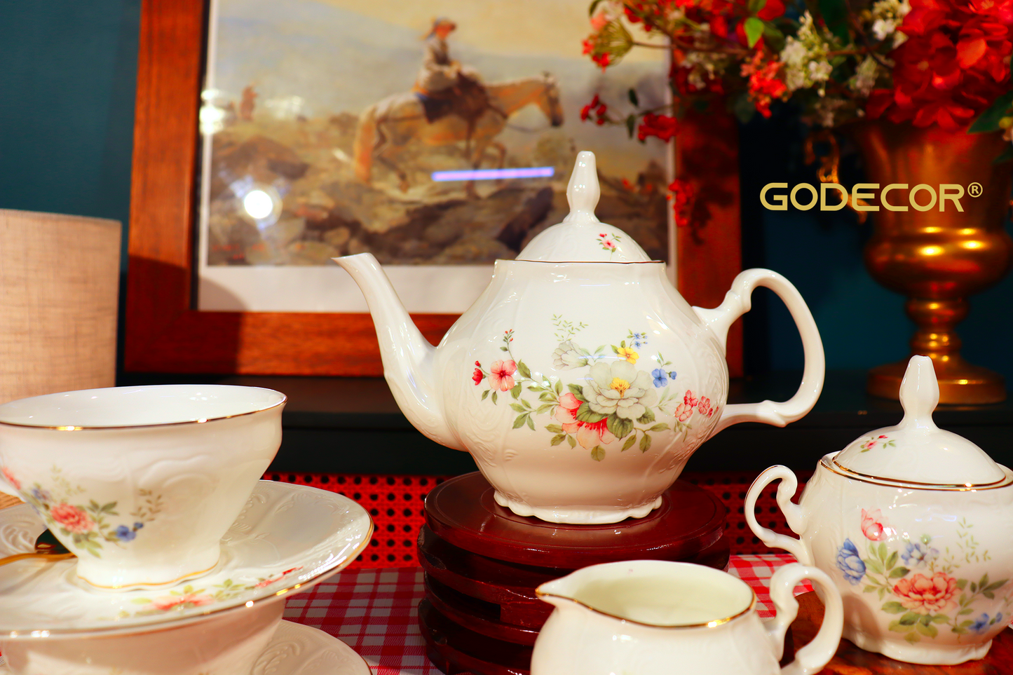21 Pcs Vintage England Tea Set Top Grade Ceramic
