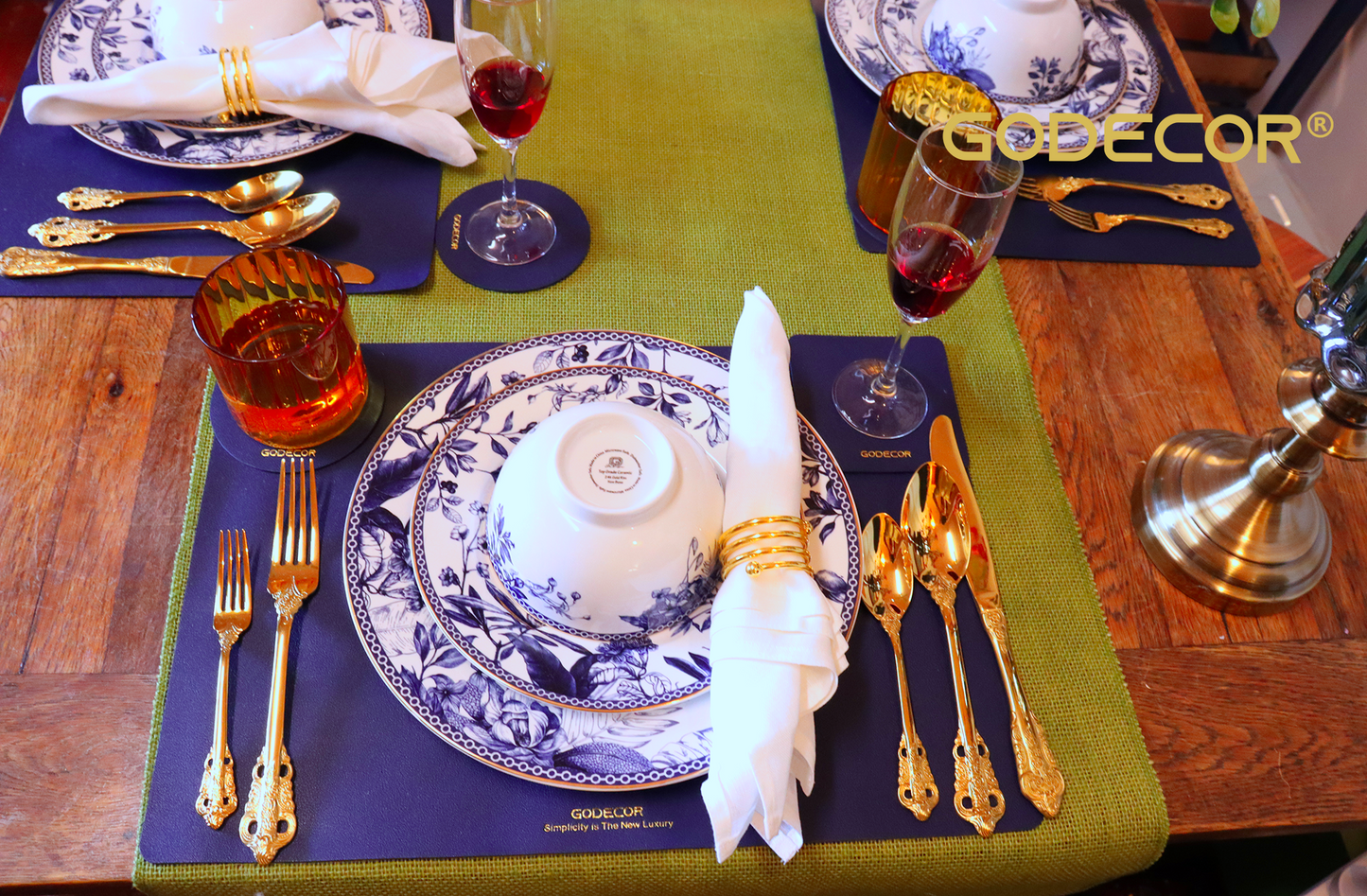 30 Pcs 304 Stainless Steel Gold Cutlery Table Setting For 6 People Set