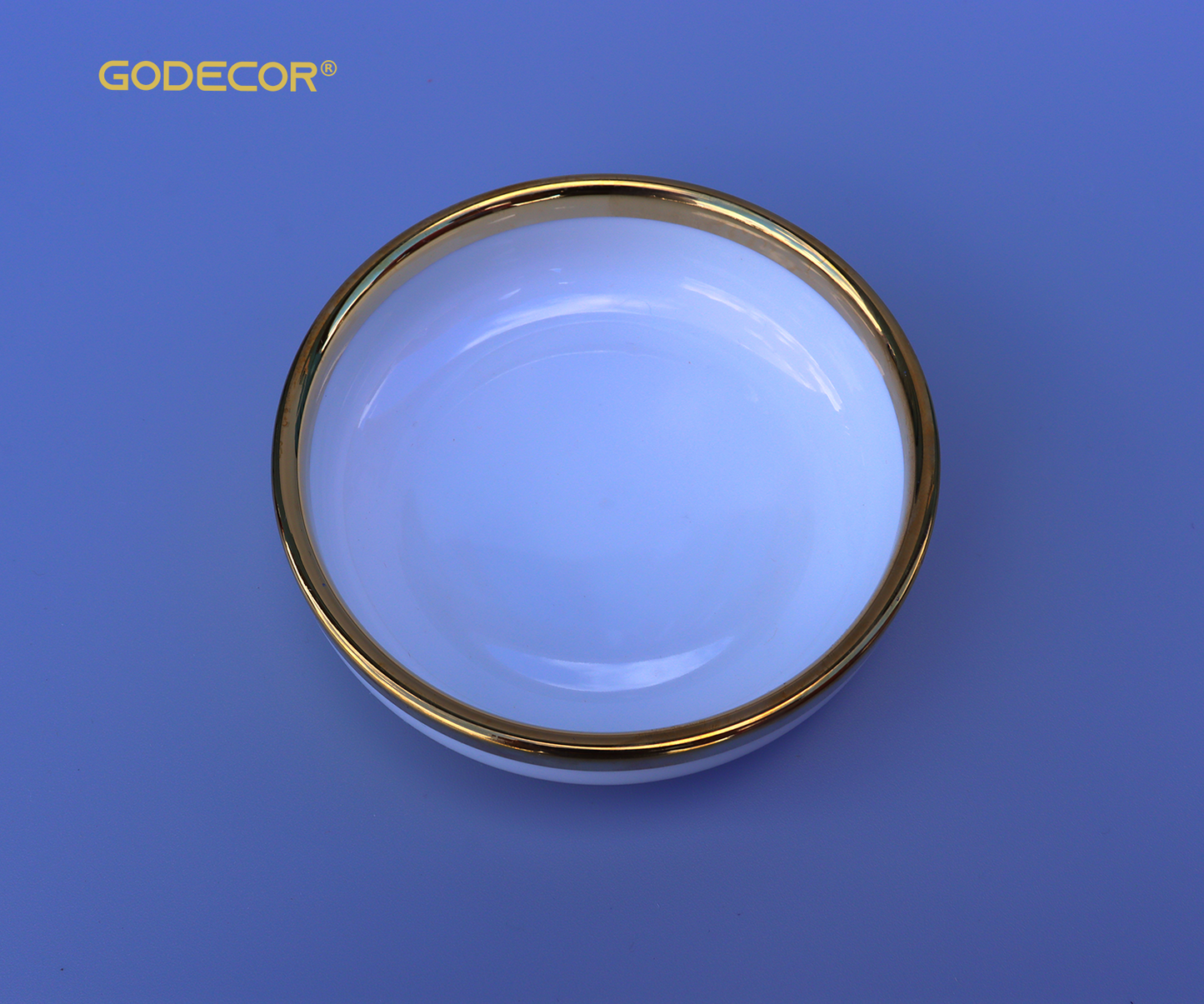 6 Pcs Gold Rim Sauce Dishes In White