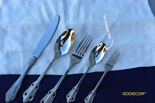 30 Pcs 304 Stainless Steel Cutlery Table Setting For 6 People Set