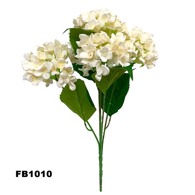 PARTY JOY 6 heads Silk Hydrangea Branch Artificial Flowers Bridal Bouquet for Wedding Office Party Garden Home Crafts DIY INS Decor (FB1010)