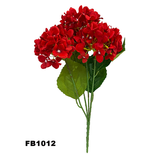 PARTY JOY 6 heads Silk Hydrangea Branch Artificial Flowers Bridal Bouquet for Wedding Office Party Garden Home Crafts DIY INS Decor (FB1012)