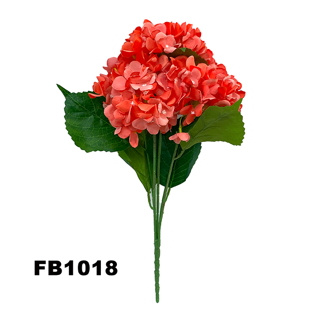 PARTY JOY 6 heads Silk Hydrangea Branch Artificial Flowers Bridal Bouquet for Wedding Office Party Garden Home Crafts DIY INS Decor (FB1018)