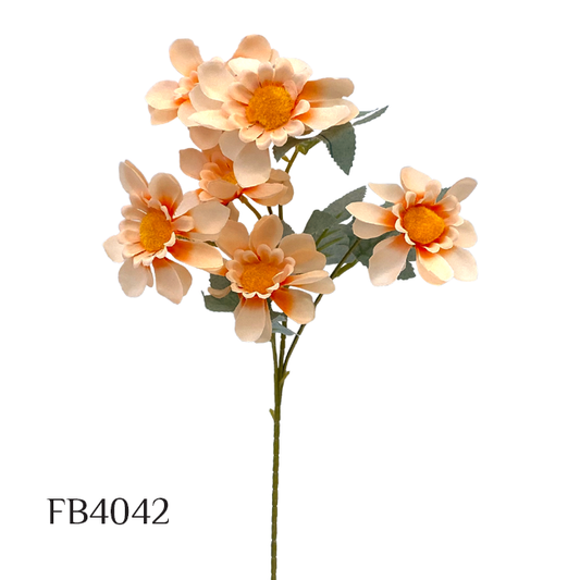 6 Heads Silk Daisy Artificial Flower Sunflower Bouquet Wedding Home Vase Floral Arrangement Table Decor Living Room Photo Props (FB4042)