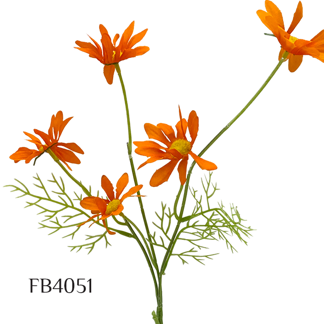 6 Heads Long Stem Daisy Flower Branch Simulation Fake Flower Garden Living Room Decoration Floor Display Artificial Flowers (FB4051)