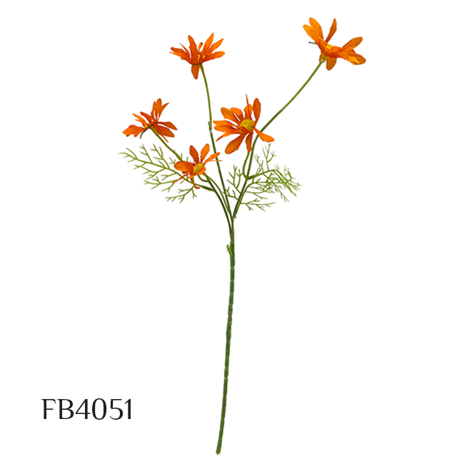 6 Heads Long Stem Daisy Flower Branch Simulation Fake Flower Garden Living Room Decoration Floor Display Artificial Flowers (FB4051)