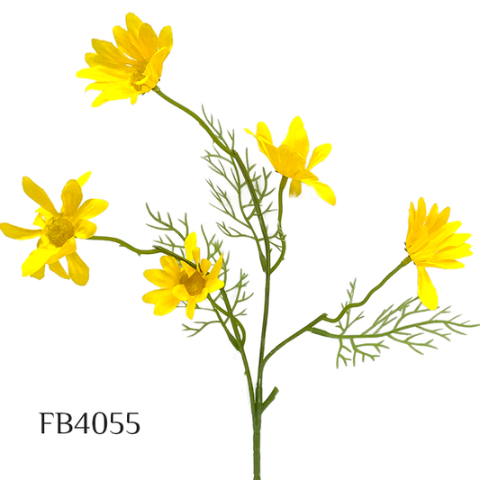 6 Heads Long Stem Daisy Flower Branch Simulation Fake Flower Garden Living Room Decoration Floor Display Artificial flowers (FB4055)