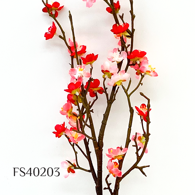 Artificial Silk Plum Bouquet Blossom Branch DIY Home Decor (FS40203)