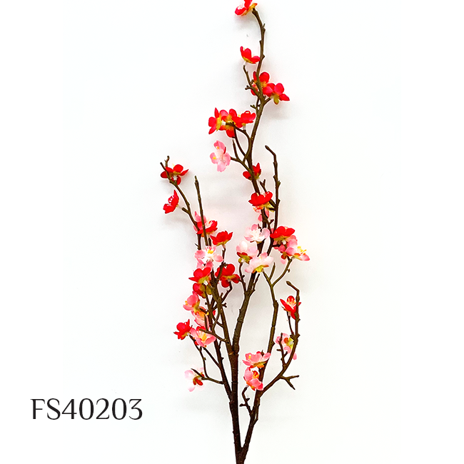 Artificial Silk Plum Bouquet Blossom Branch DIY Home Decor (FS40203)