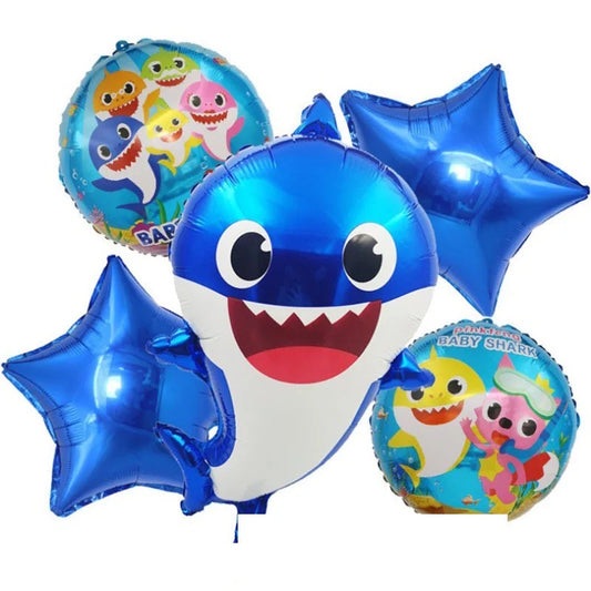 Baby Shark Foil Balloons Set Of 5