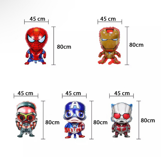 Superman Amongus Ant-man Captain America Falcon Spider-man Airplain Foil Balloons