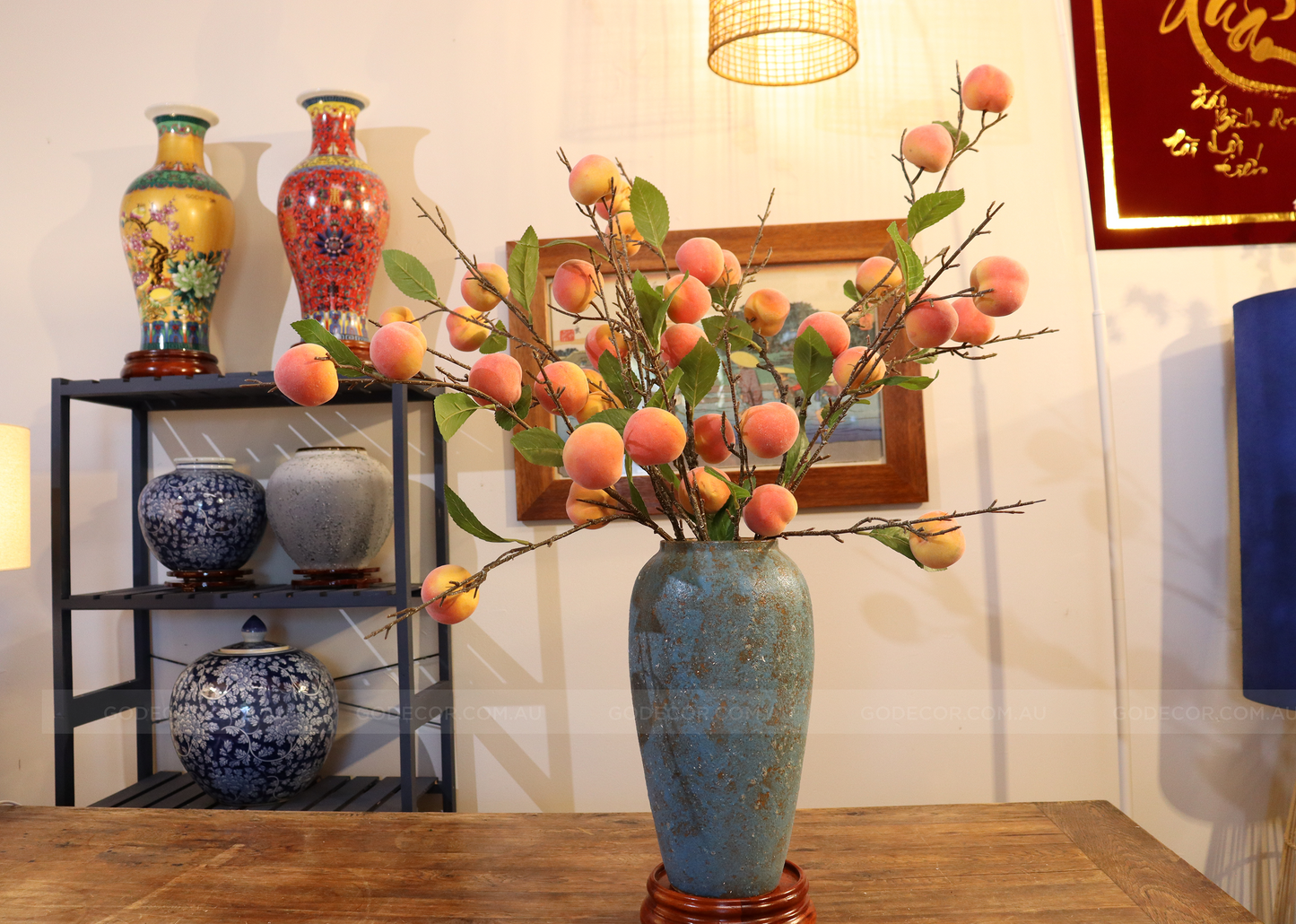 88CM Tall Artificial Flower Arrangement Realistic Peach Branches (ARAJ1)