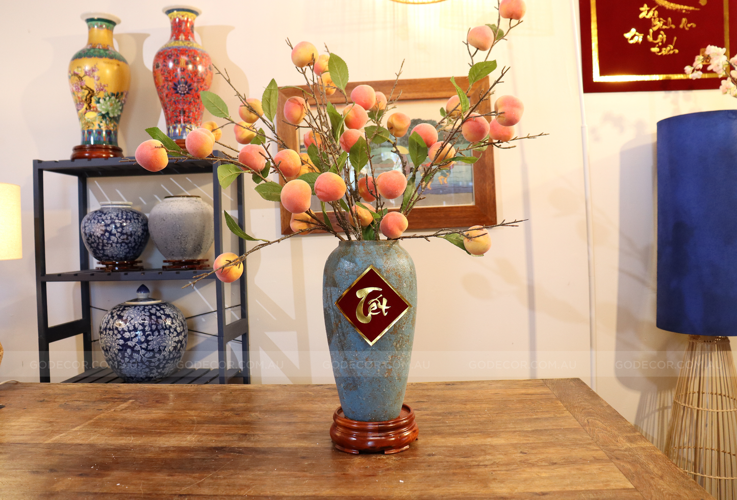 88CM Tall Artificial Flower Arrangement Realistic Peach Branches (ARAJ1)