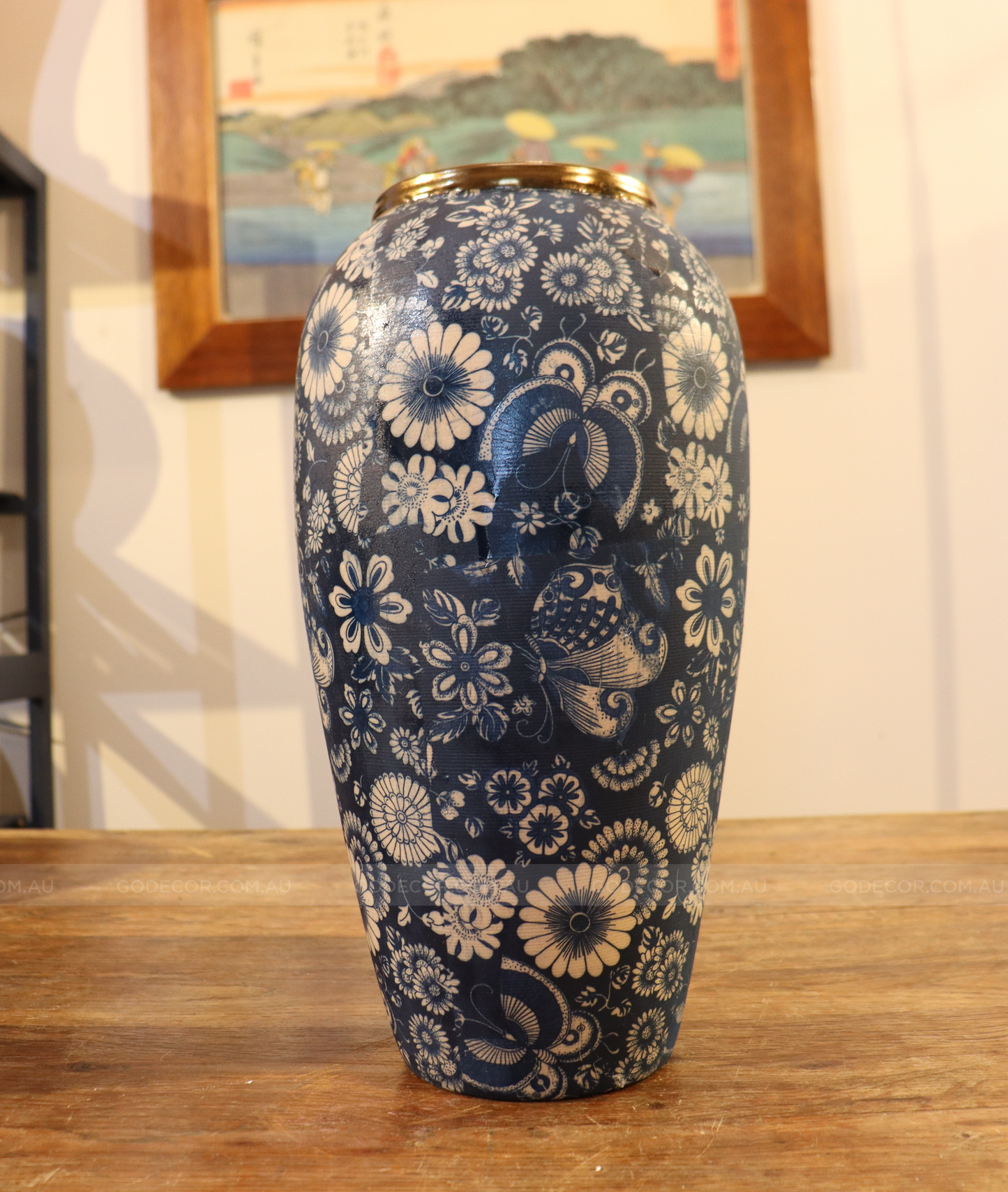 Blue And White Pattern Vases (VE123)