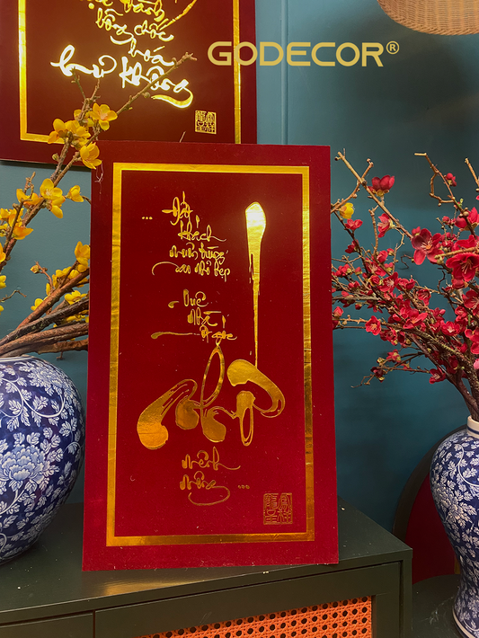 Tet Red Decorative Sign In Vietnamese ( SB1)