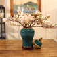 Gold Pattern Ocean Green Ginger Jar (GJC1)