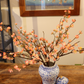 52CM Tall Artificial Flower Arrangement Plum Blossom In White & Blue Pattern Jar (ARAS1,2)