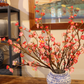 52CM Tall Artificial Flower Arrangement Plum Blossom In White & Blue Pattern Jar (ARAS1,2)