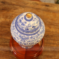 52CM Tall Artificial Flower Arrangement Plum Blossom In White & Blue Pattern Jar (ARAS1,2)
