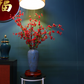 1M Tall Artifical Flower Arrangement Red Cherry Blossom In Vase (ARBK3)