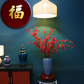 1M Tall Artifical Flower Arrangement Red Cherry Blossom In Vase (ARBK3)