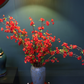 1M Tall Artifical Flower Arrangement Red Cherry Blossom In Vase (ARBK3)