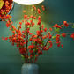 1M Tall Artifical Flower Arrangement Red Cherry Blossom In Vase (ARBK3)